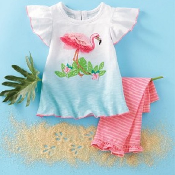 Mud Pie Rainbow Fish Capri Set